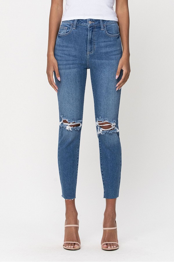 Cello Jeans Women Destroyed Rolled Cuffed Girlfriend Jeans WV75674GF 