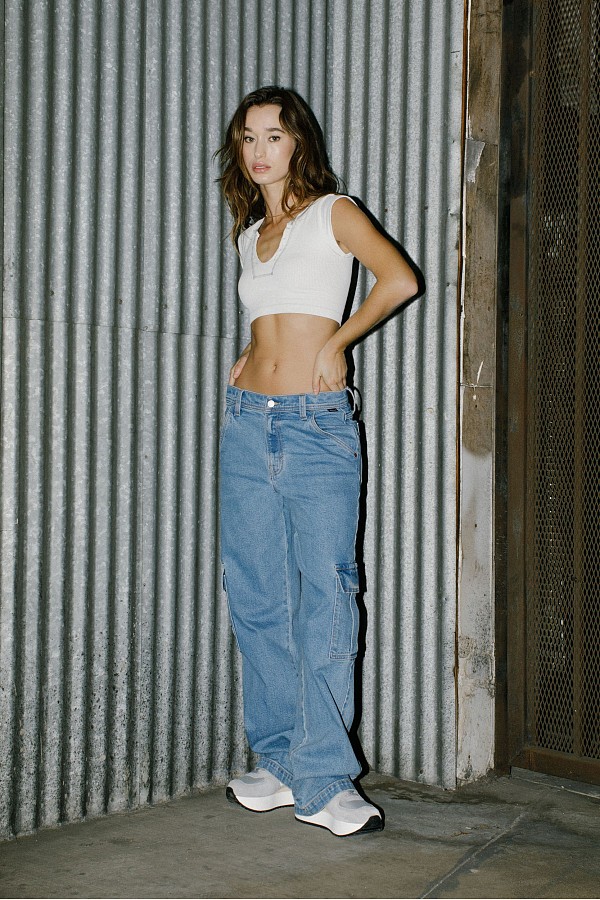 The Vintage Low Jean with Cargo Pockets